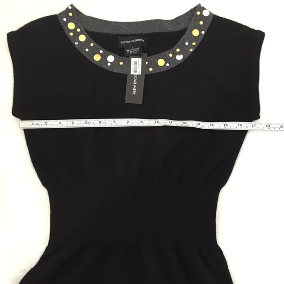 Sutton cashmere embellished black cashmere dress - Picture 5 of 6